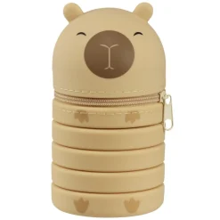 Trousse silicone rétractable animal mignon Ø6,5xL11,5cm (capybara ou axolotl) < Gifi