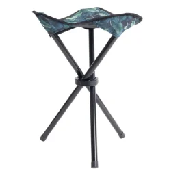 Trépied pliable acier et polyester motif feuillage exotique 31x31xH41cm < Gifi Outlet