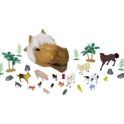 Tête de cheval + 20 figurines