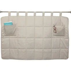 Tête de lit matelassé en polyester taupe clair < Gifi Outlet