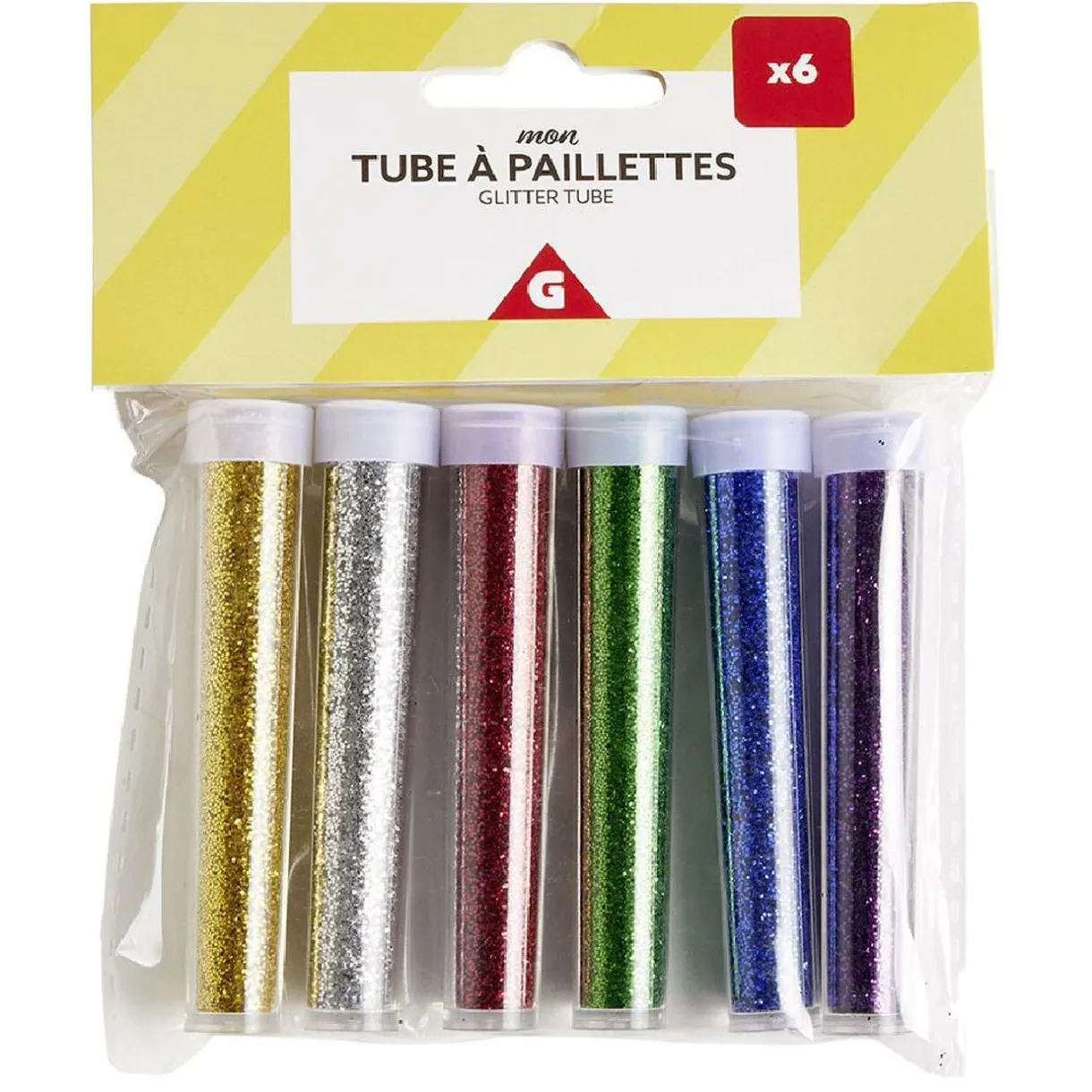 Tube de paillettes multicolores 5g x6 < Gifi Discount