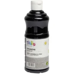 Tube de peinture gouache noir 500 ml