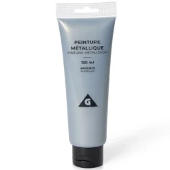 Tube peinture acrylique 120ml argenté métallisé < Gifi Clearance