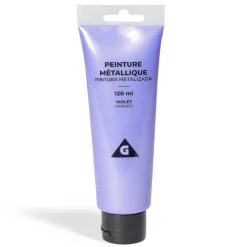 Tube peinture acrylique 120ml violet métallisé < Gifi