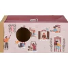 Tunnel de jeu pour chat carton motif maison 60x27xH22cm