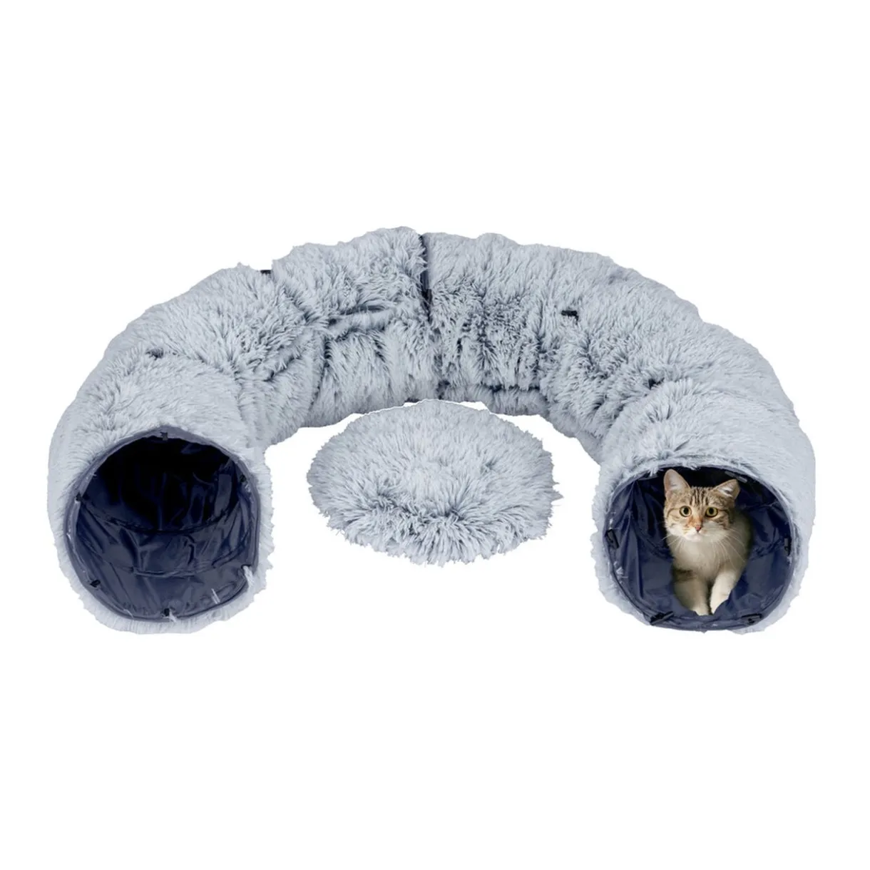 Tunnel et lit pour chat 2en1 Ø85xH26cm < Gifi Outlet