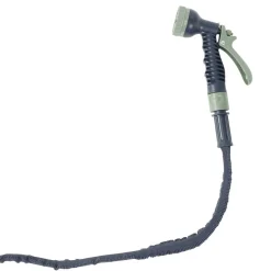 Tuyau d'arrosage extensible avec pistolet vert 2,5à7,5M