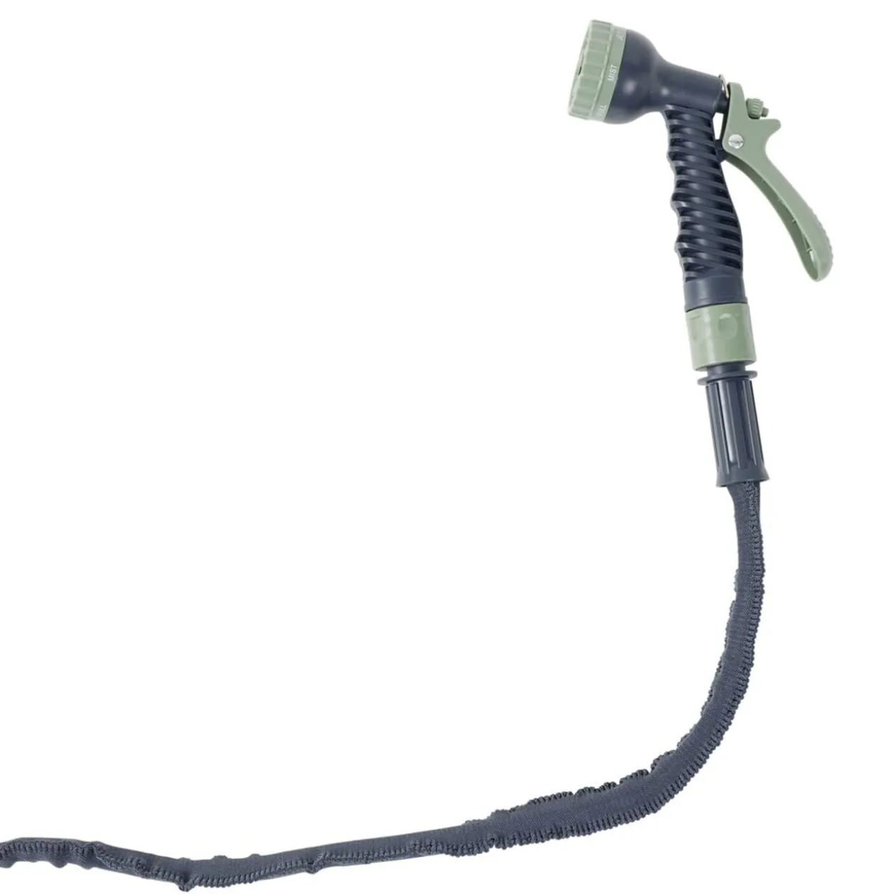 Tuyau d'arrosage extensible avec pistolet vert 2,5à7,5M