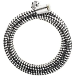 Tuyau flexible de douche plastique gris et noir 2m