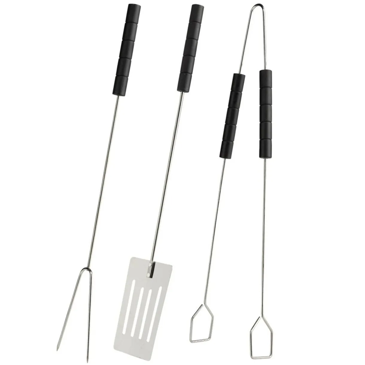 Ustensile barbecue x3 spatule fourchette pince acier inoxydable < Gifi Outlet