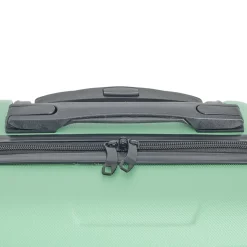 Valise cabine 26L lowcost trolley 4 roulettes amovibles plastique ABS vert < Gifi Outlet