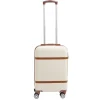 Valise cabine 38L plastique ABS beige avec cadenas à combinaison 4 chiffres