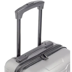 Valise cabine 26L rigide trolley 4 roues amovibles 51cm grise