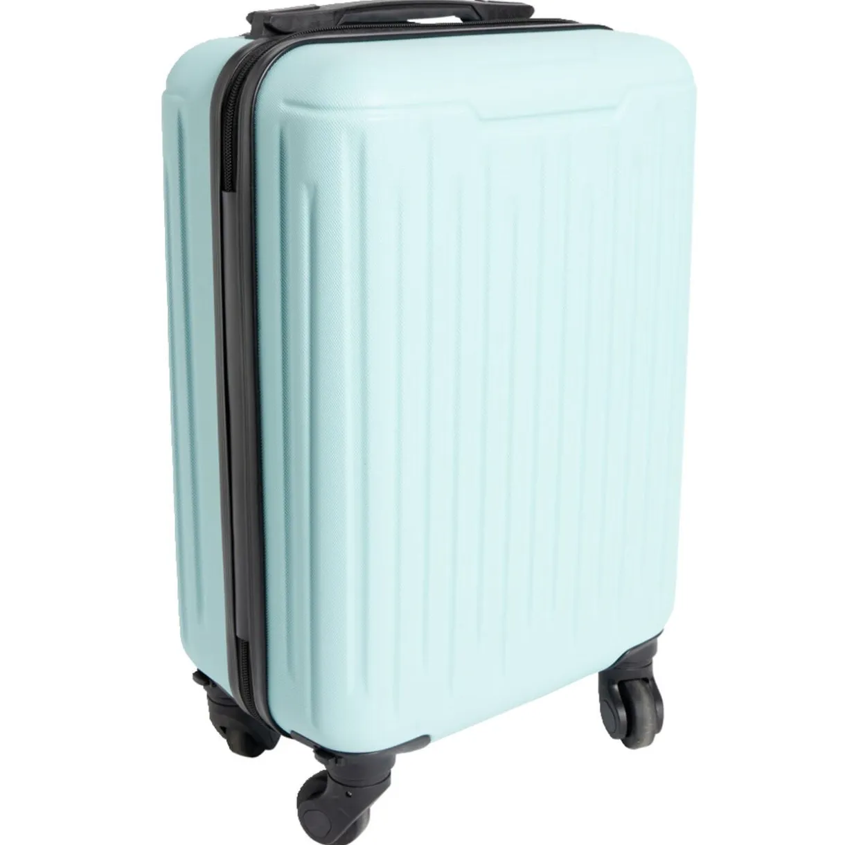 Valise cabine 26L rigide trolley 4 roues amovibles 51cm bleu clair < Gifi Best