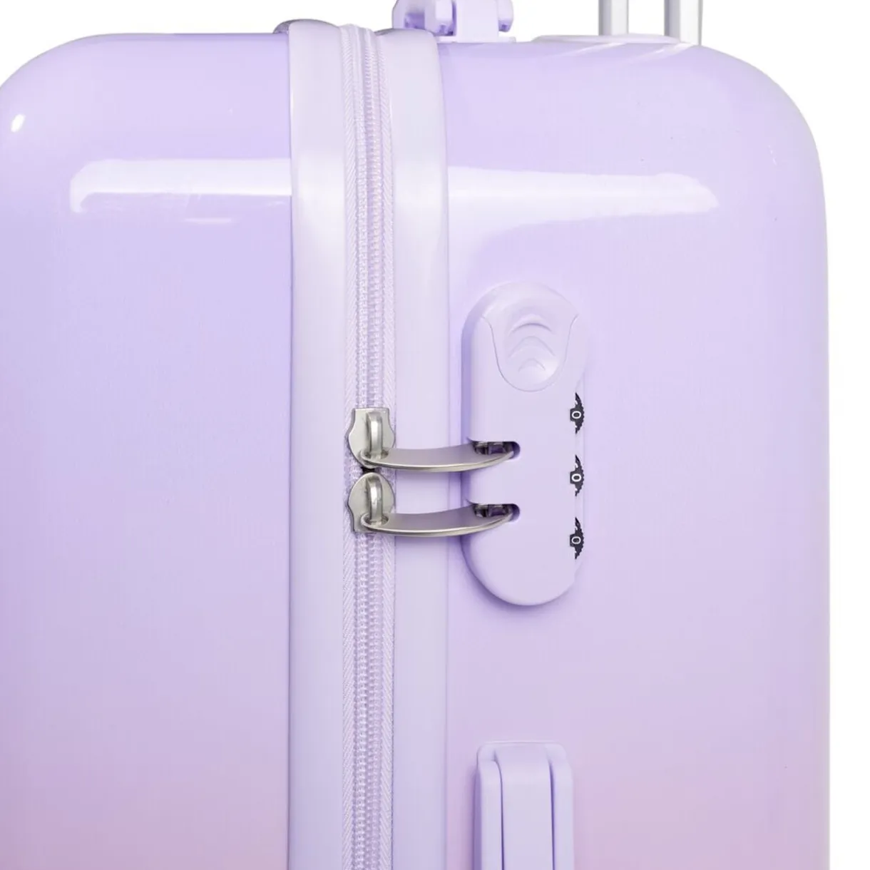 Valise cabine 32L trolley 4 roulettes dégradé violet et rose 35x20xH55cm < Gifi Outlet