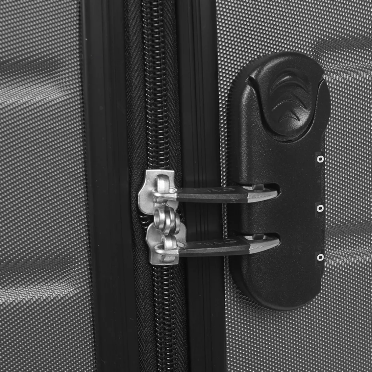 Valise cabine plastique rigide 4 roues gris H50cm < Gifi Online