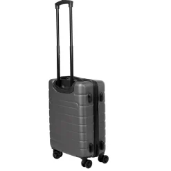 Valise cabine plastique rigide 4 roues gris H50cm < Gifi Online
