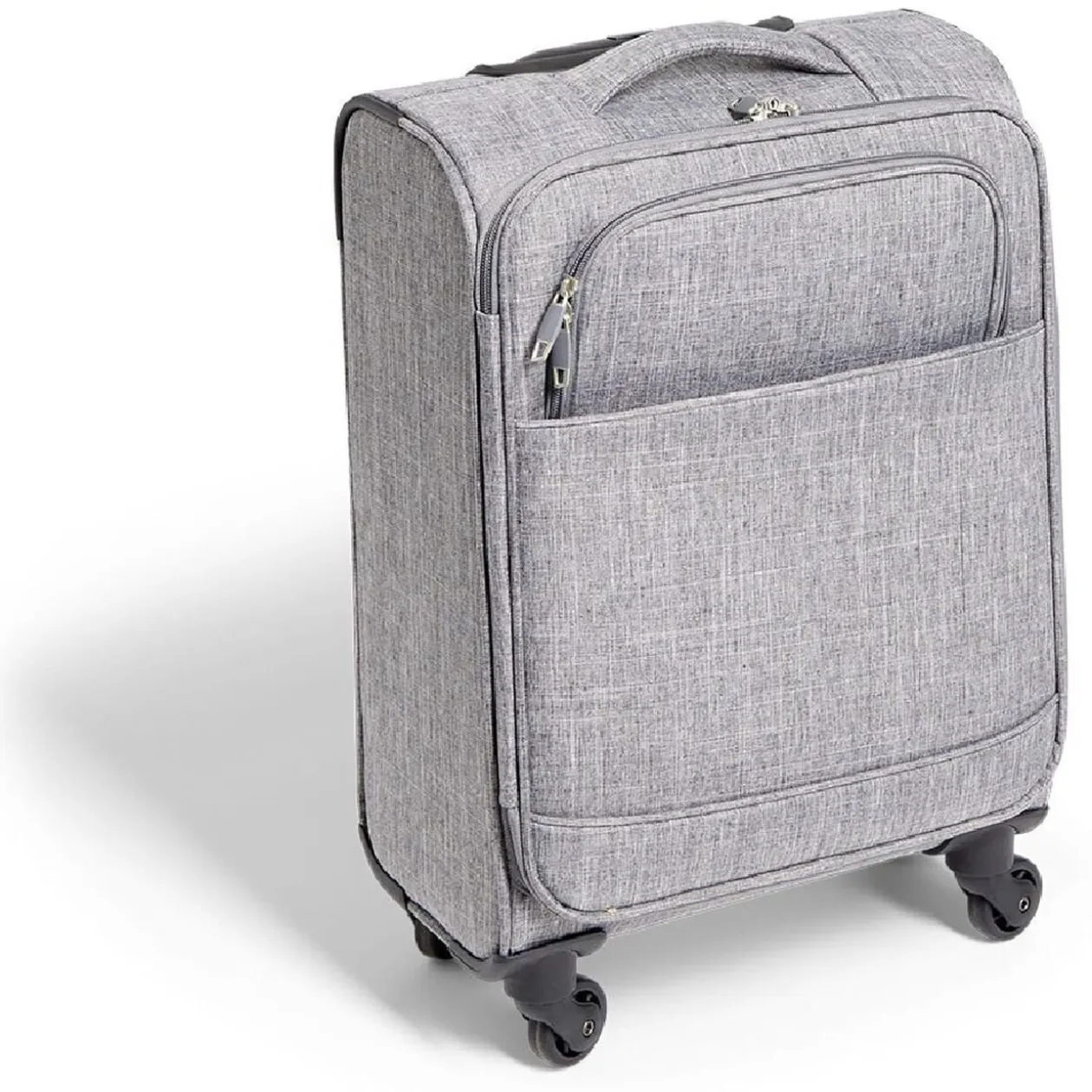 Valise cabine souple 30L 4 roues gris H55cm