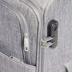 Valise cabine souple 30L 4 roues gris H55cm