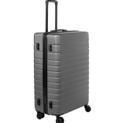 Valise rigide plastique gris 4 roues H70cm < Gifi New