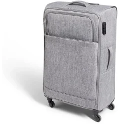 Valise souple 73L polyester gris < Gifi Discount