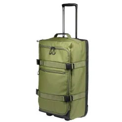 Valise souple 55L taille moyenne 2 roues textile vert kaki 36,5x24xH66cm < Gifi Sale