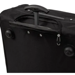 Valise trolley souple 2 roues 54L noir H60cm