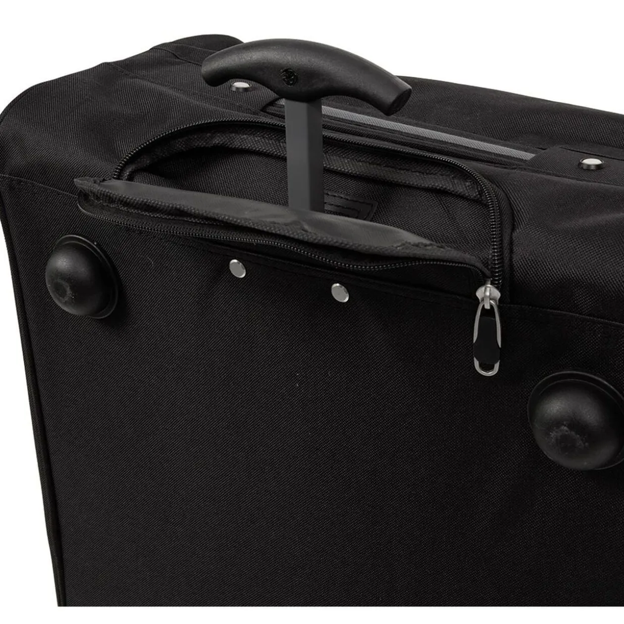 Valise trolley souple 2 roues 54L noir H60cm