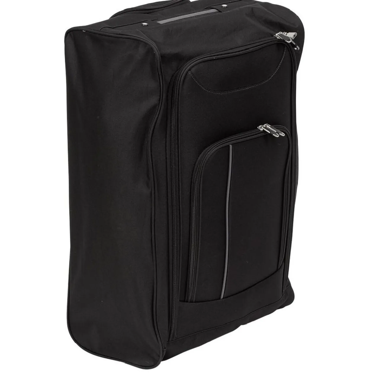Valise trolley souple 2 roues 54L noir H60cm