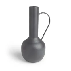 Vase amphore métal noir Ø14,5xH25cm < Gifi