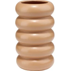 Vase anneau céramique marron terracotta Ø11,7xH20,6cm