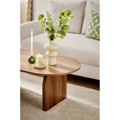 Vase arrondi contemporain céramique beige H24,5cm < Gifi Best