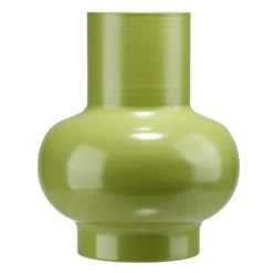 Vase arrondi contemporain métal vert Ø13xH15cm < Gifi Outlet