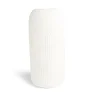 Vase céramique blanc gravures Ø13xH27,5cm