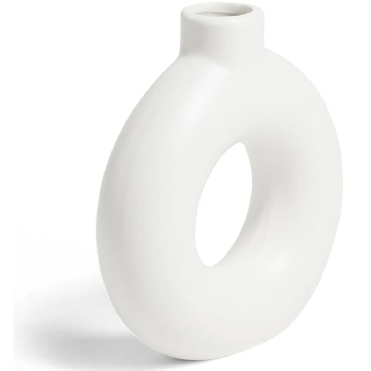 Vase céramique blanc H15cm