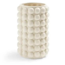 Vase céramique bubble blanc crème Ø13xH21cm