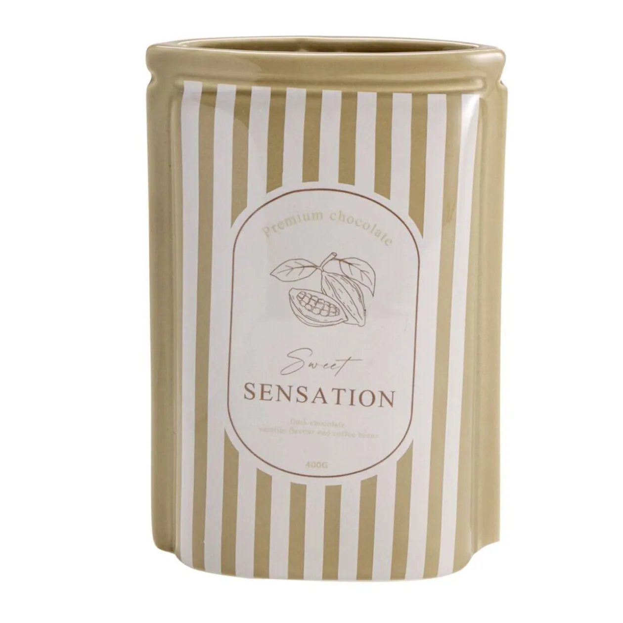 Vase céramique forme pochette 13,5x6,5xH20cm (2 modèles matcha ou cacao)