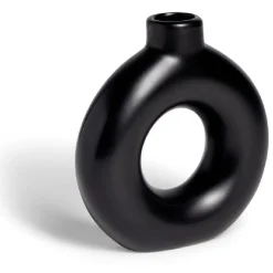 Vase céramique noir H15cm
