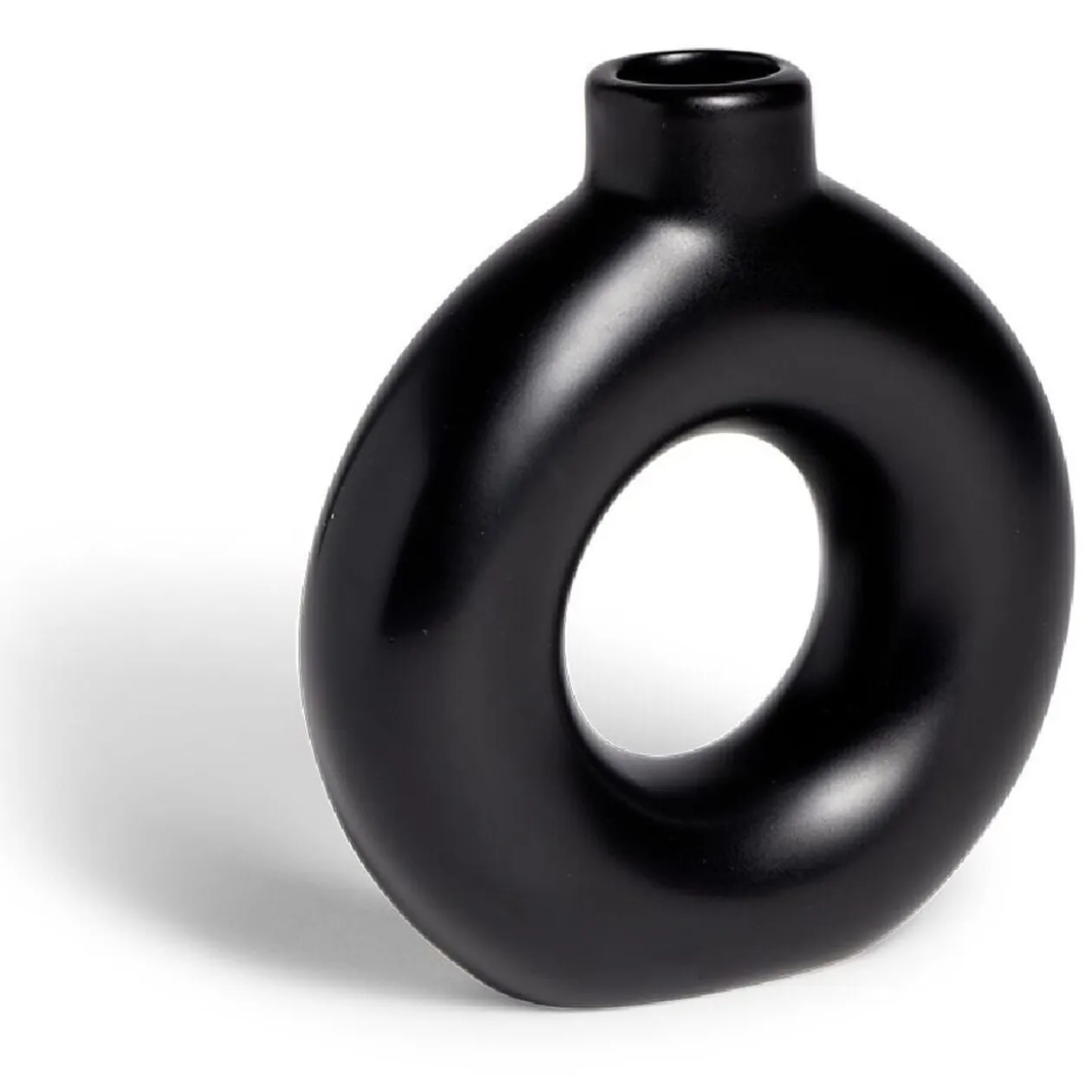 Vase céramique noir H15cm