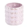 Vase céramique rond bubble coeur rose Ø12xH13cm < Gifi Discount