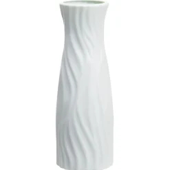 Vase cylindrique en plastique design strié