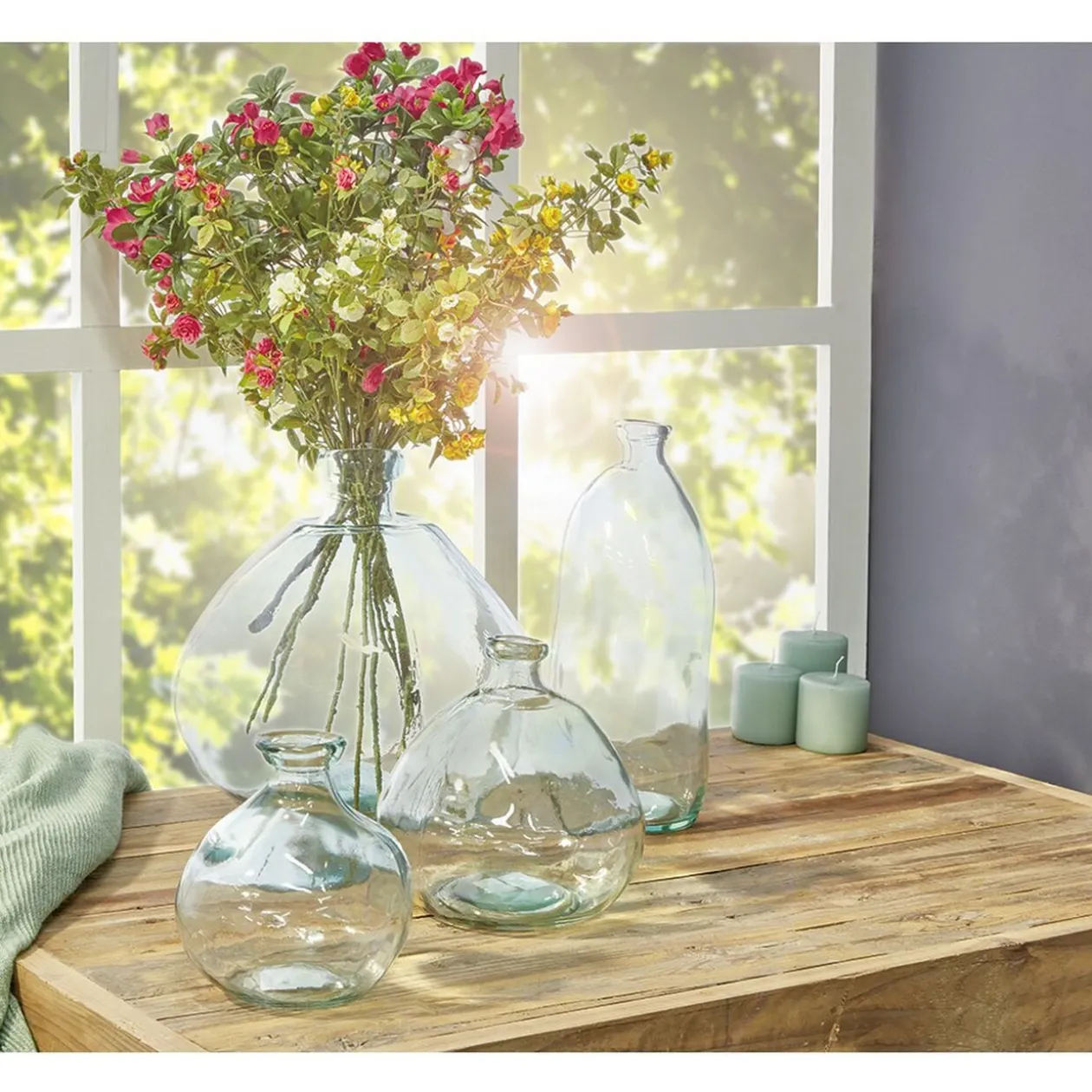 Vase Dame Jeanne Simplicity transparent Ø13 x H35 cm