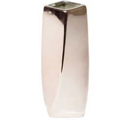 Vase en céramique chromé 6,5x6.5xH15cm (3 modèles)