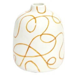 Vase en céramique motif courbe Ø7,5xH9,5cm (3 modèles) < Gifi Hot