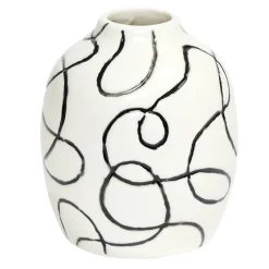 Vase en céramique motif courbe Ø7,5xH9,5cm (3 modèles) < Gifi Hot