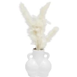 Vase en céramique silhouette femme avec tige pampa Ø11xH6,5cm < Gifi Sale