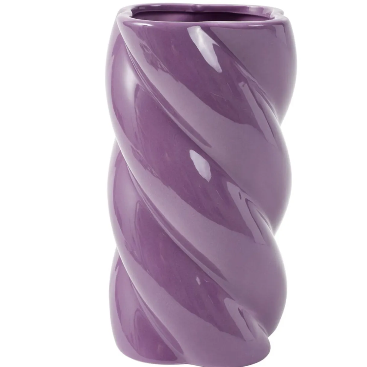 Vase en céramique torsadé Ø12xH20cm (2 modèles) < Gifi Outlet
