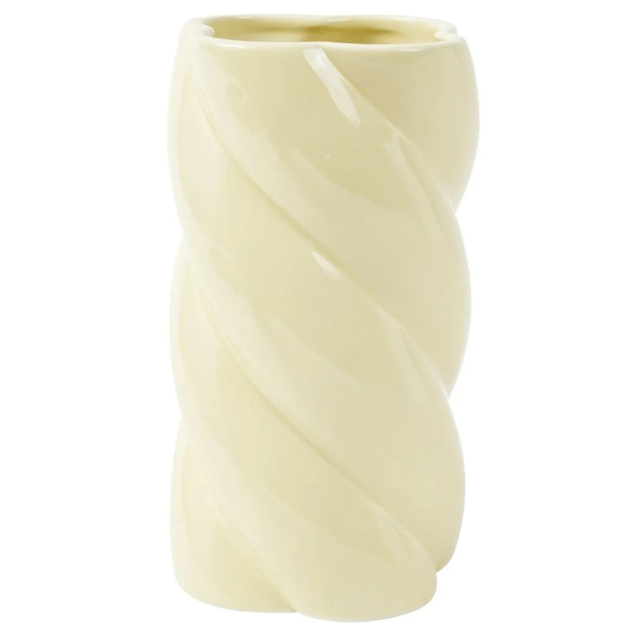 Vase en céramique torsadé Ø12xH20cm (2 modèles) < Gifi Outlet