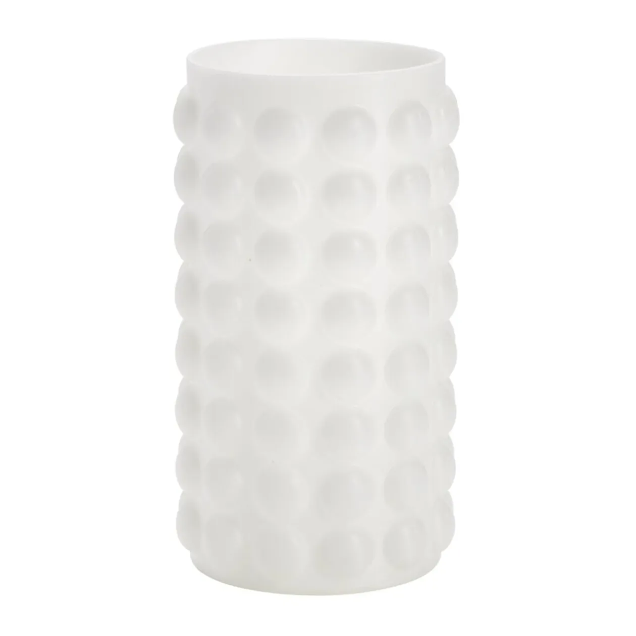 Vase en verre Bubble iridescent blanc Ø12xH21,5cm