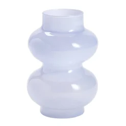 Vase en verre ondulé bleu Ø12,5xH18,5cm < Gifi Best